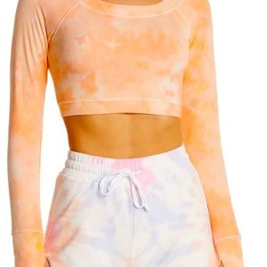 ARXLAB women tie die knit crop top new size L